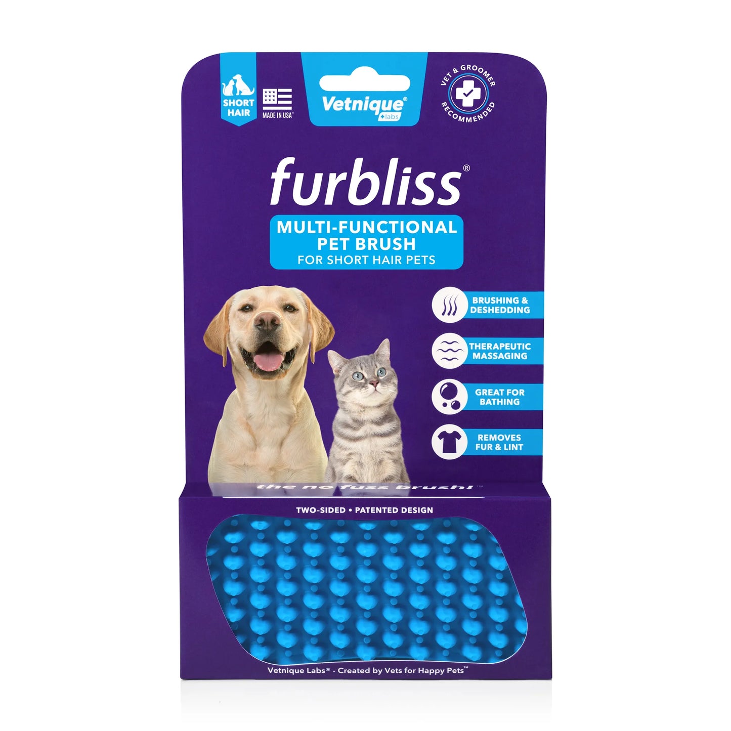 Furbliss Blue Brush Short Hair SM