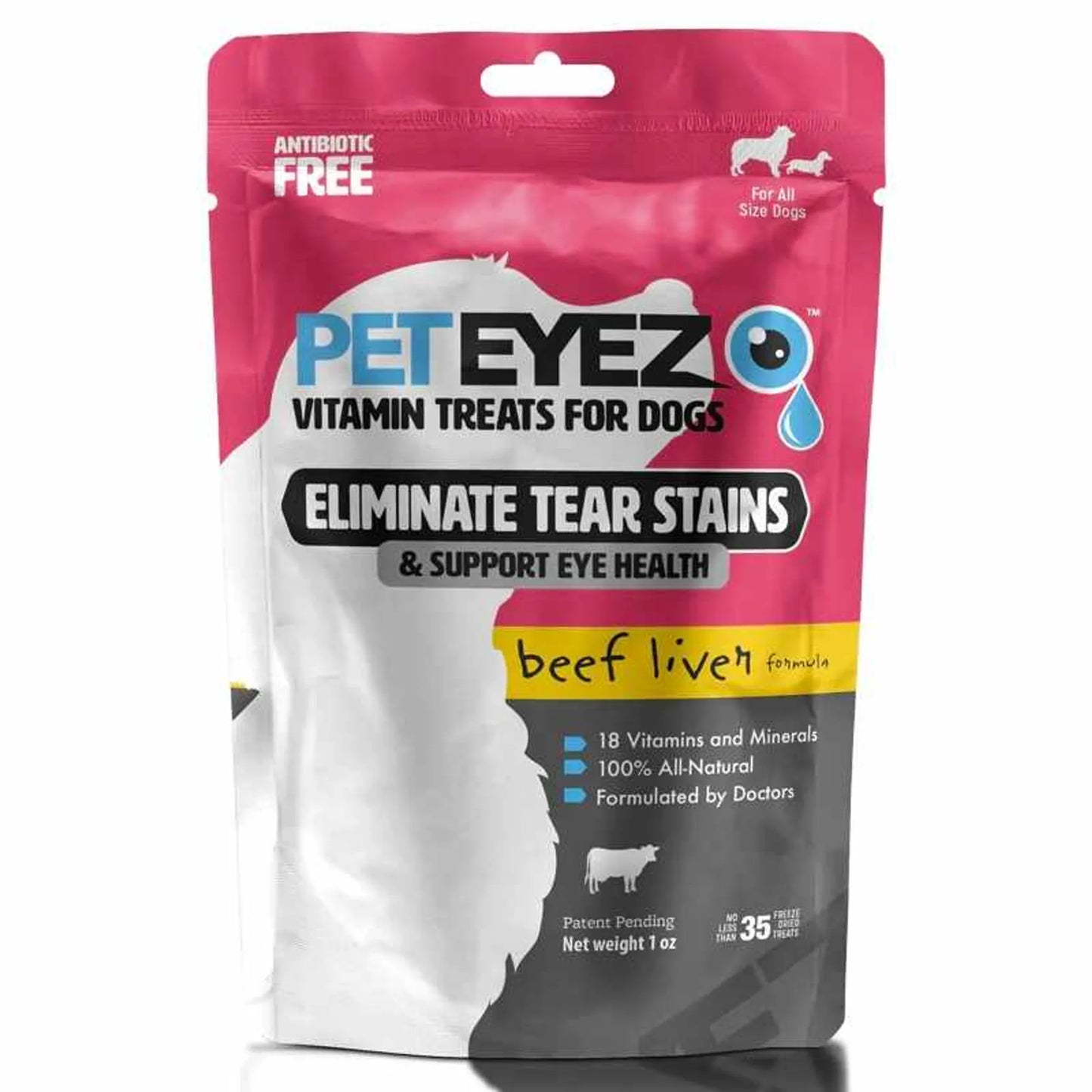 Pet Eyez Vitamin Treats for Dogs Beef Liver Formula 1oz