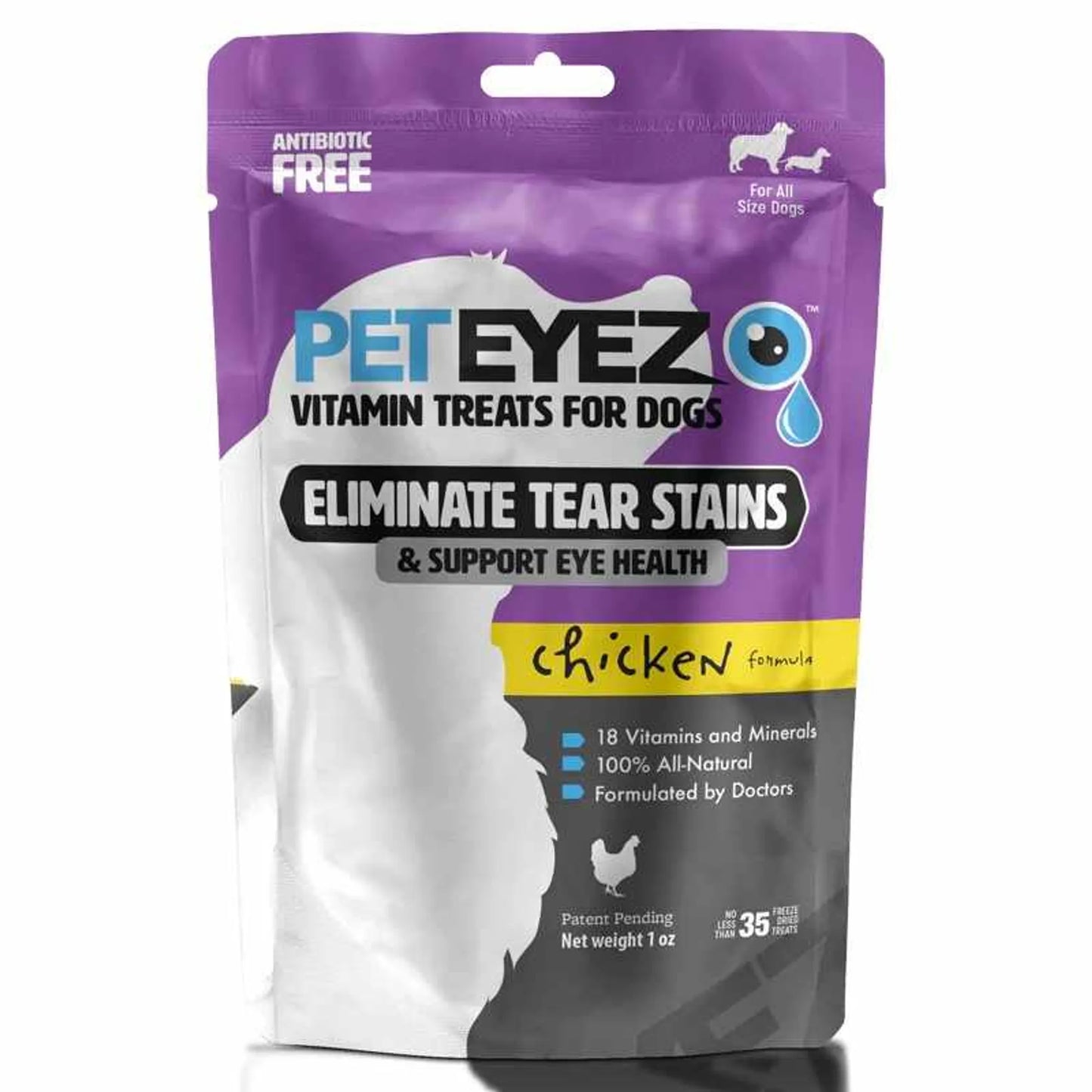 Pet Eyez Vitamin Treats for Dogs Chicken Formula 1oz